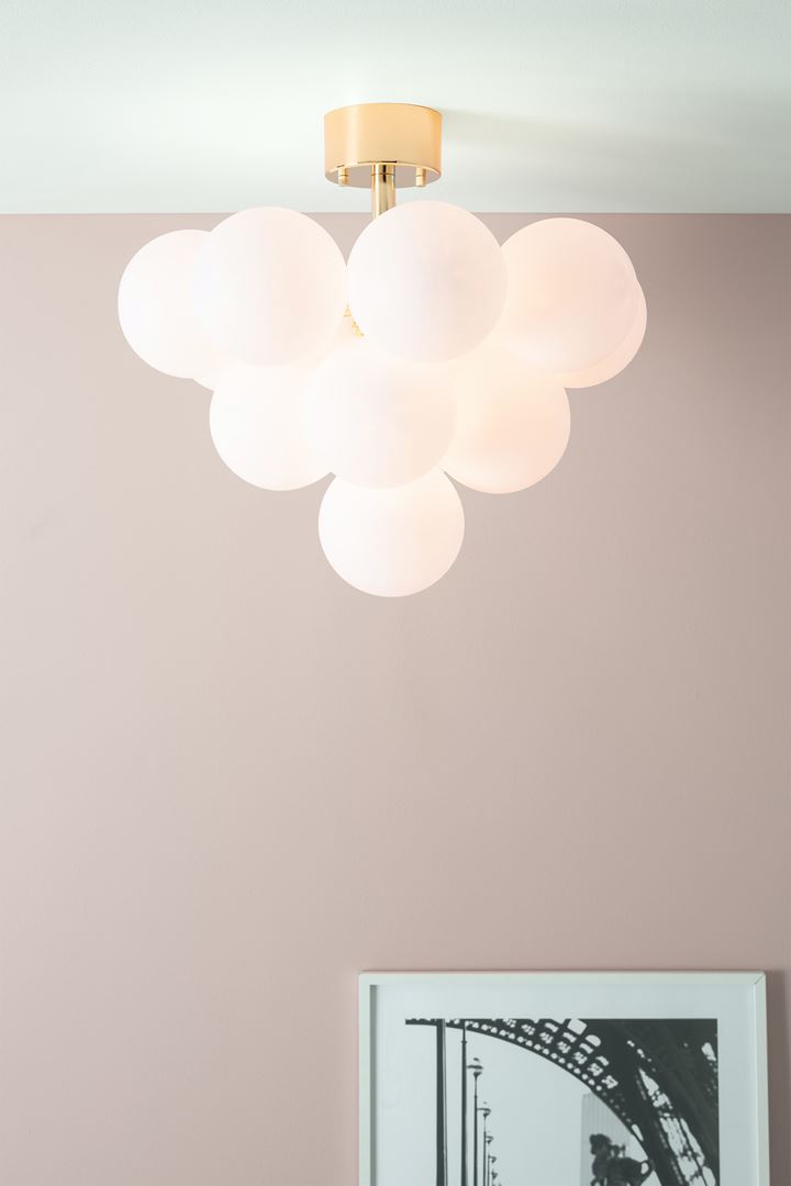Merlot - Ceiling lamp White/Brass 13L