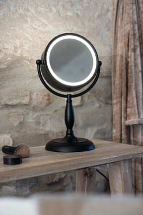 Face - Mirror/Table lamp Black